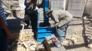 97-06-04ادامه دیوارچینی همکف و قیراندودکردن بلوک پنجم
